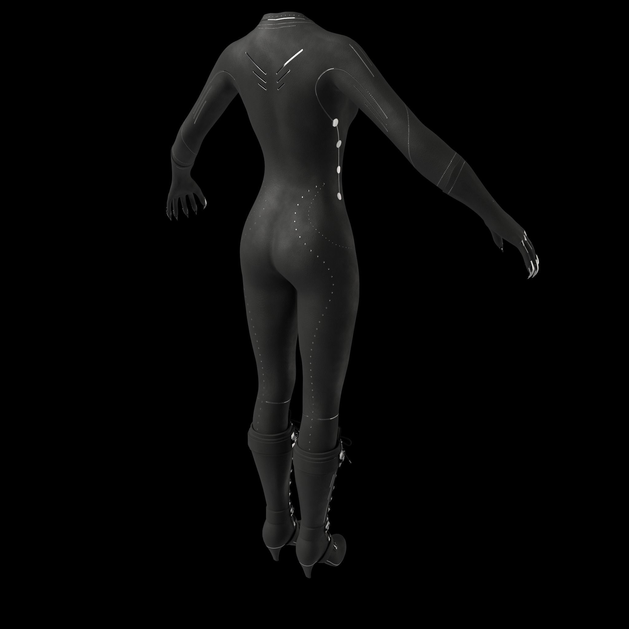 Cyberpunk Catsuit 3D Model 3D model_17