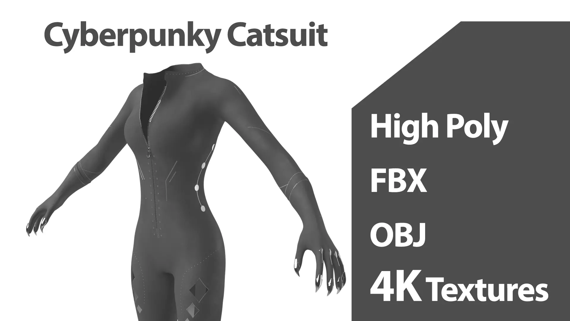 Cyberpunk Catsuit 3D Model 3D model_0