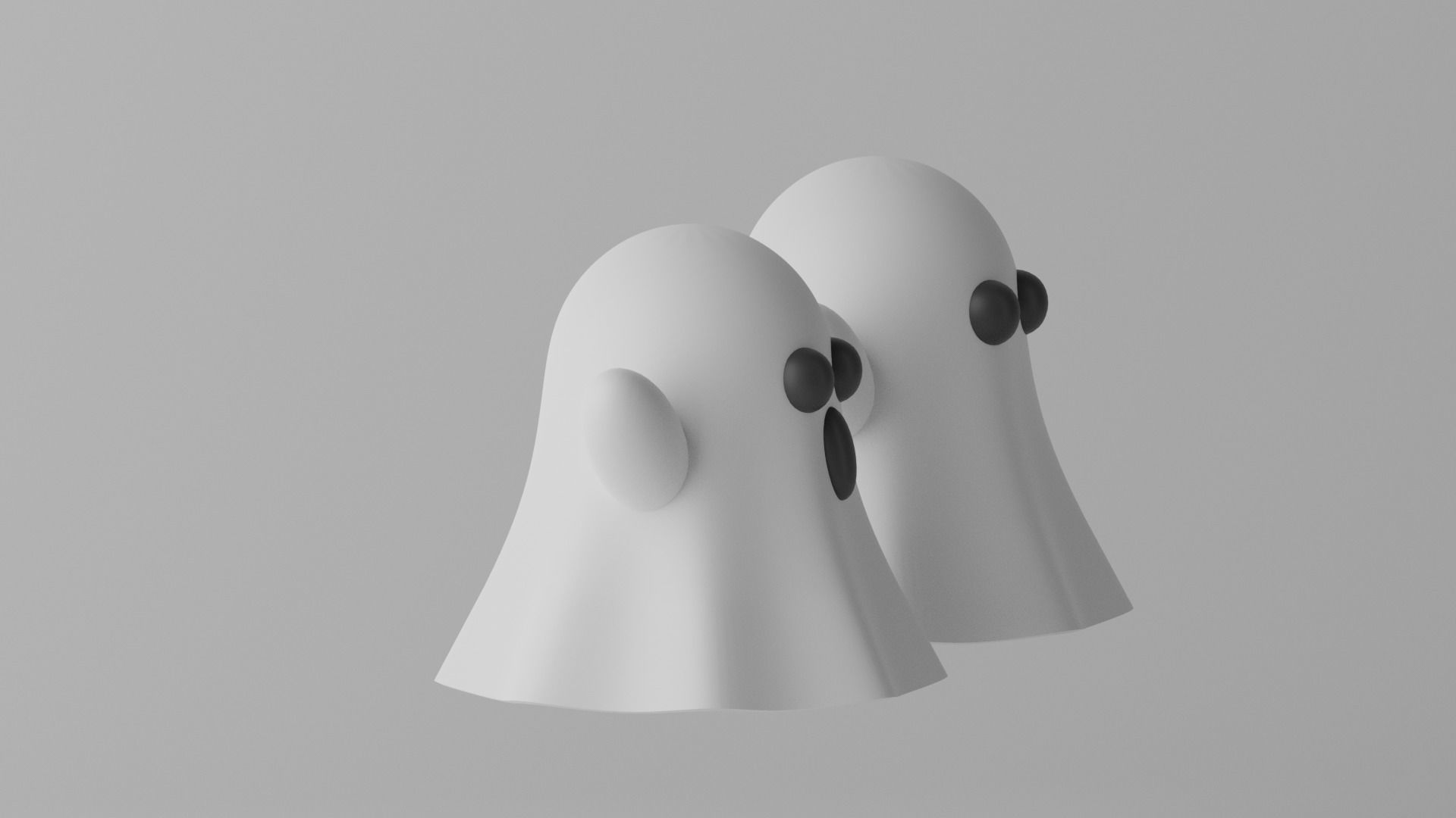 Cartoon Cute Ghost 3D model_7