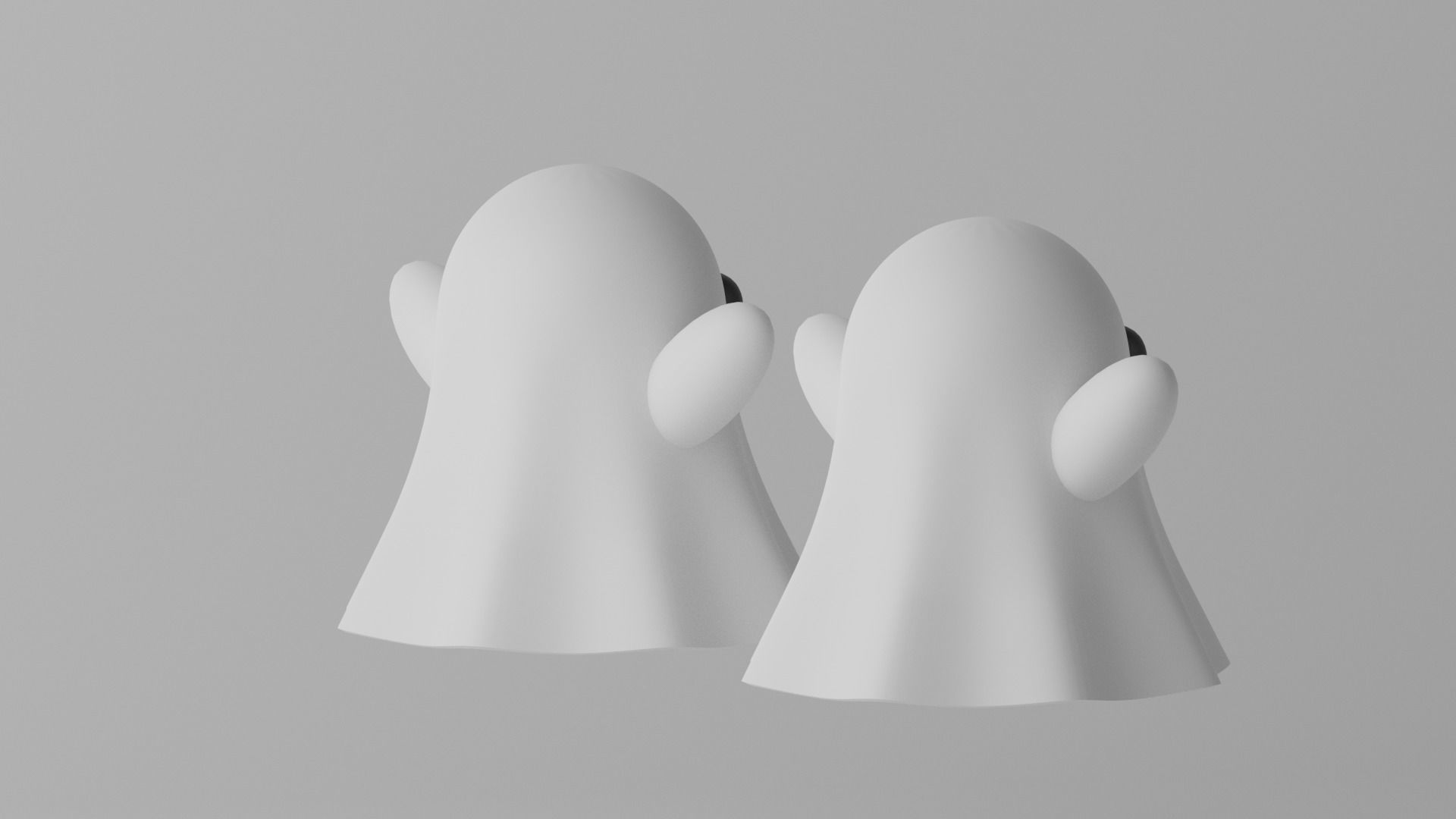 Cartoon Cute Ghost 3D model_6