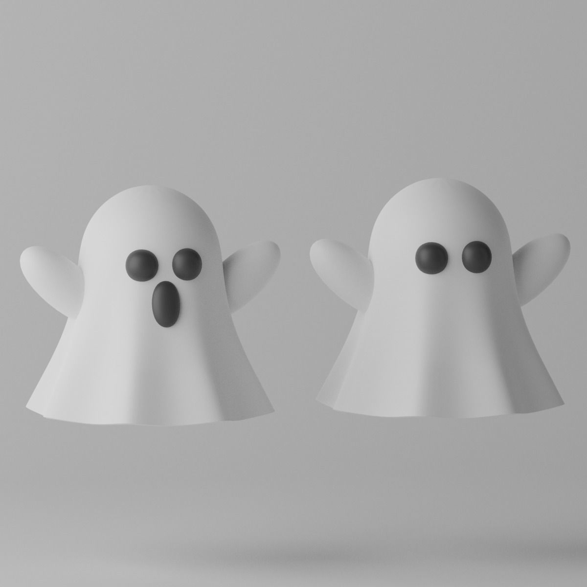 Cartoon Cute Ghost 3D model_10