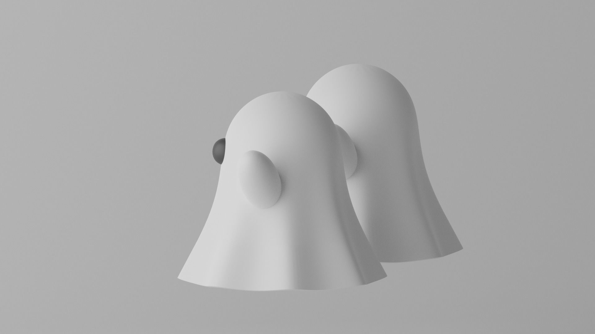 Cartoon Cute Ghost 3D model_3