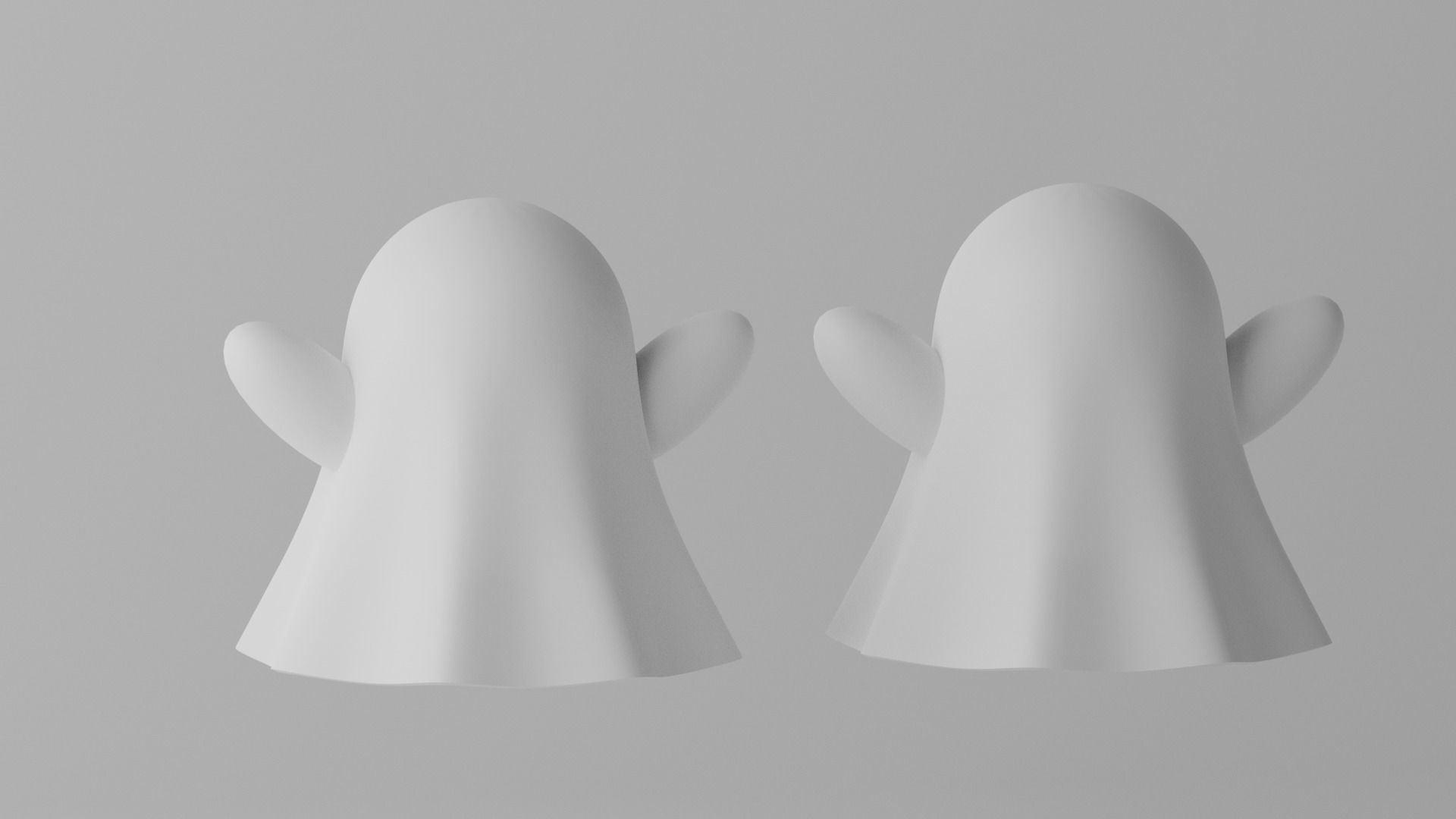 Cartoon Cute Ghost 3D model_5