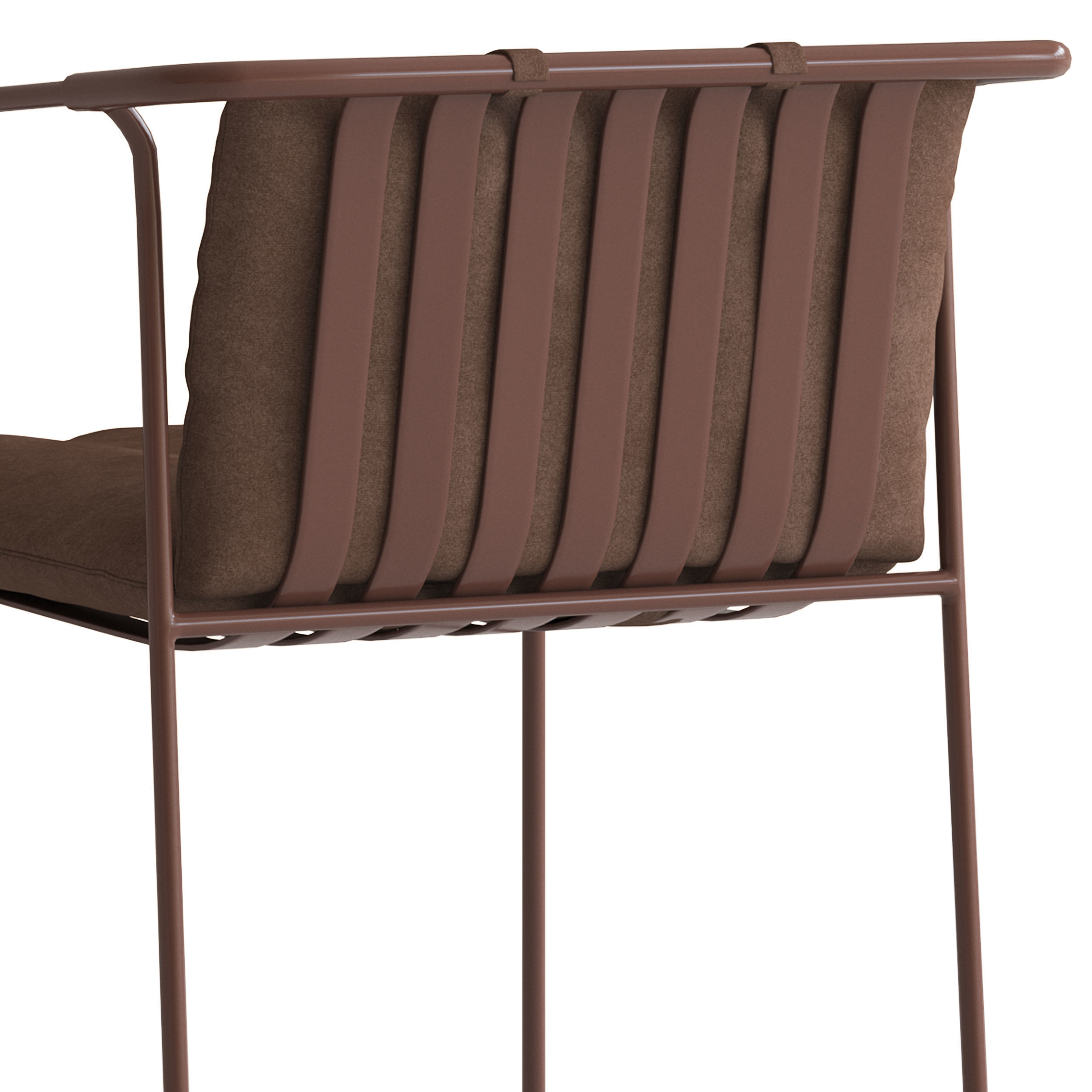 CB2 Navene Bronze Dining Chair 3D model_4