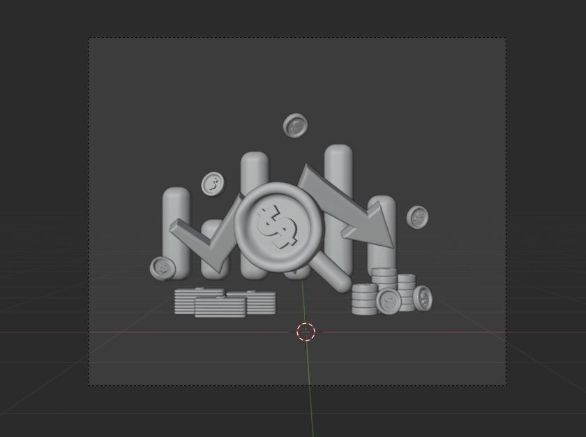 Business Growth 3d Illustration Icon Pack 3D model_6