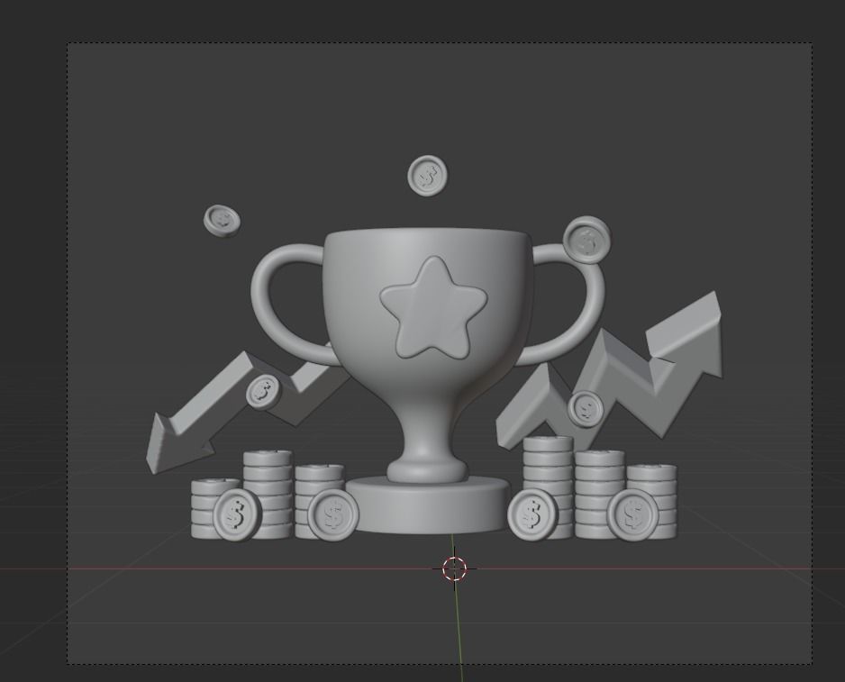 Business Growth 3d Illustration Icon Pack 3D model_20