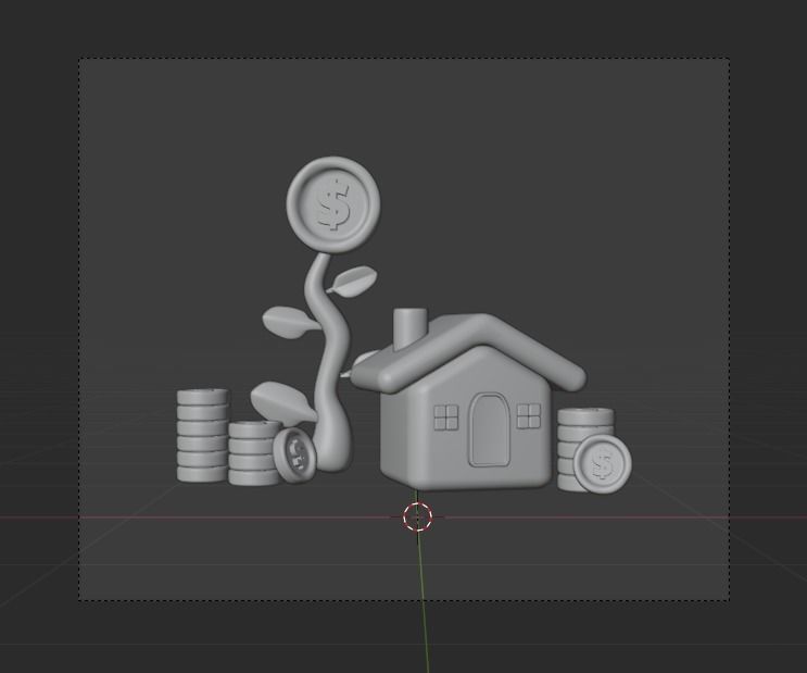 Business Growth 3d Illustration Icon Pack 3D model_14