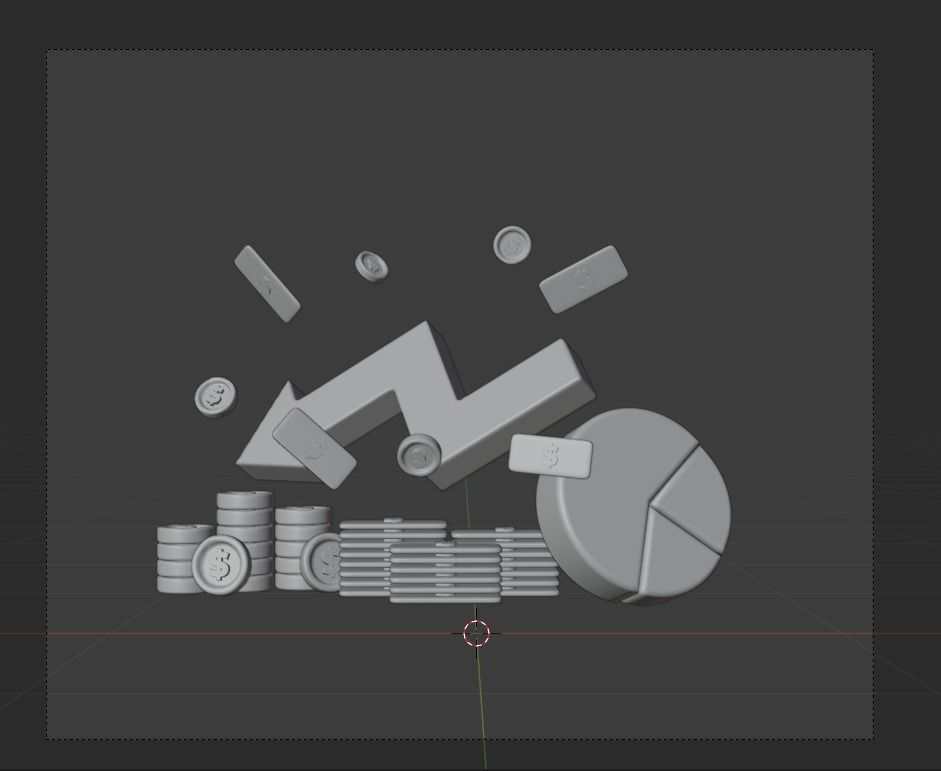 Business Growth 3d Illustration Icon Pack 3D model_24