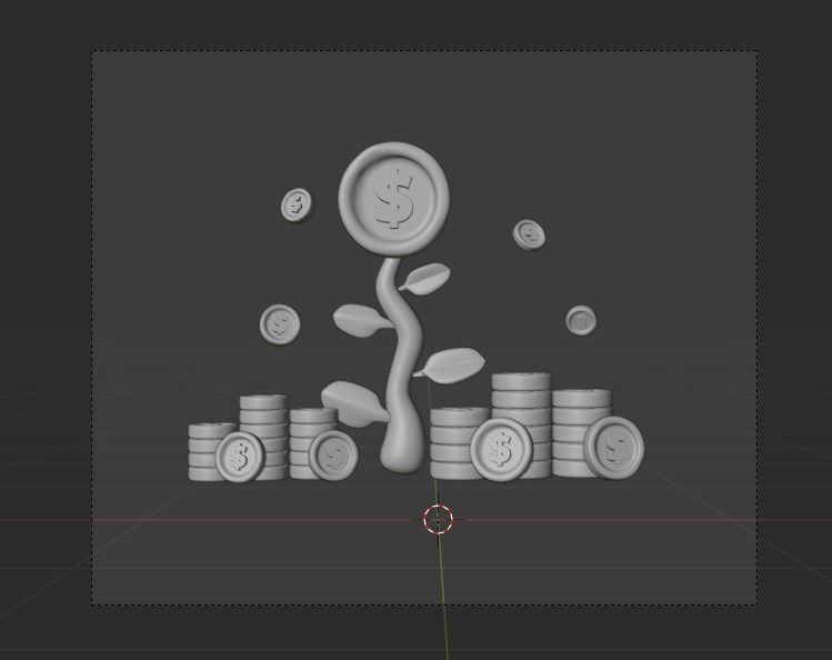 Business Growth 3d Illustration Icon Pack 3D model_12