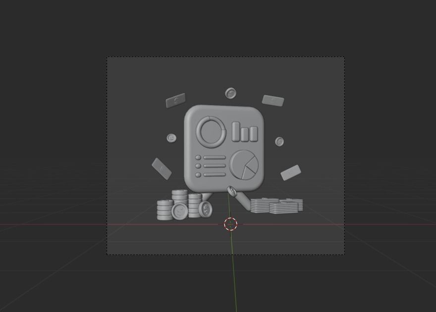 Business Growth 3d Illustration Icon Pack 3D model_17