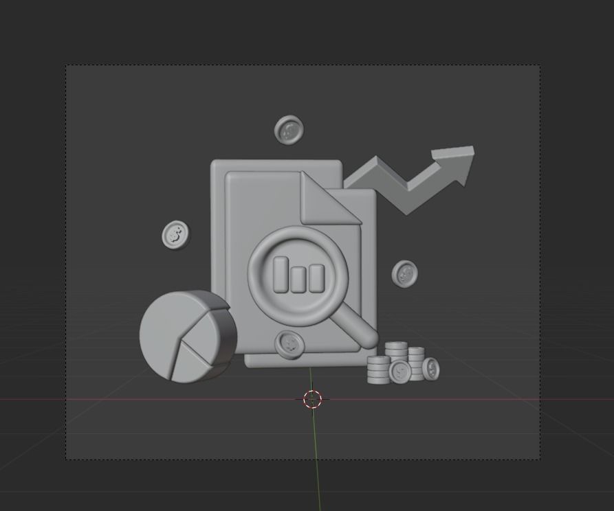 Business Growth 3d Illustration Icon Pack 3D model_19