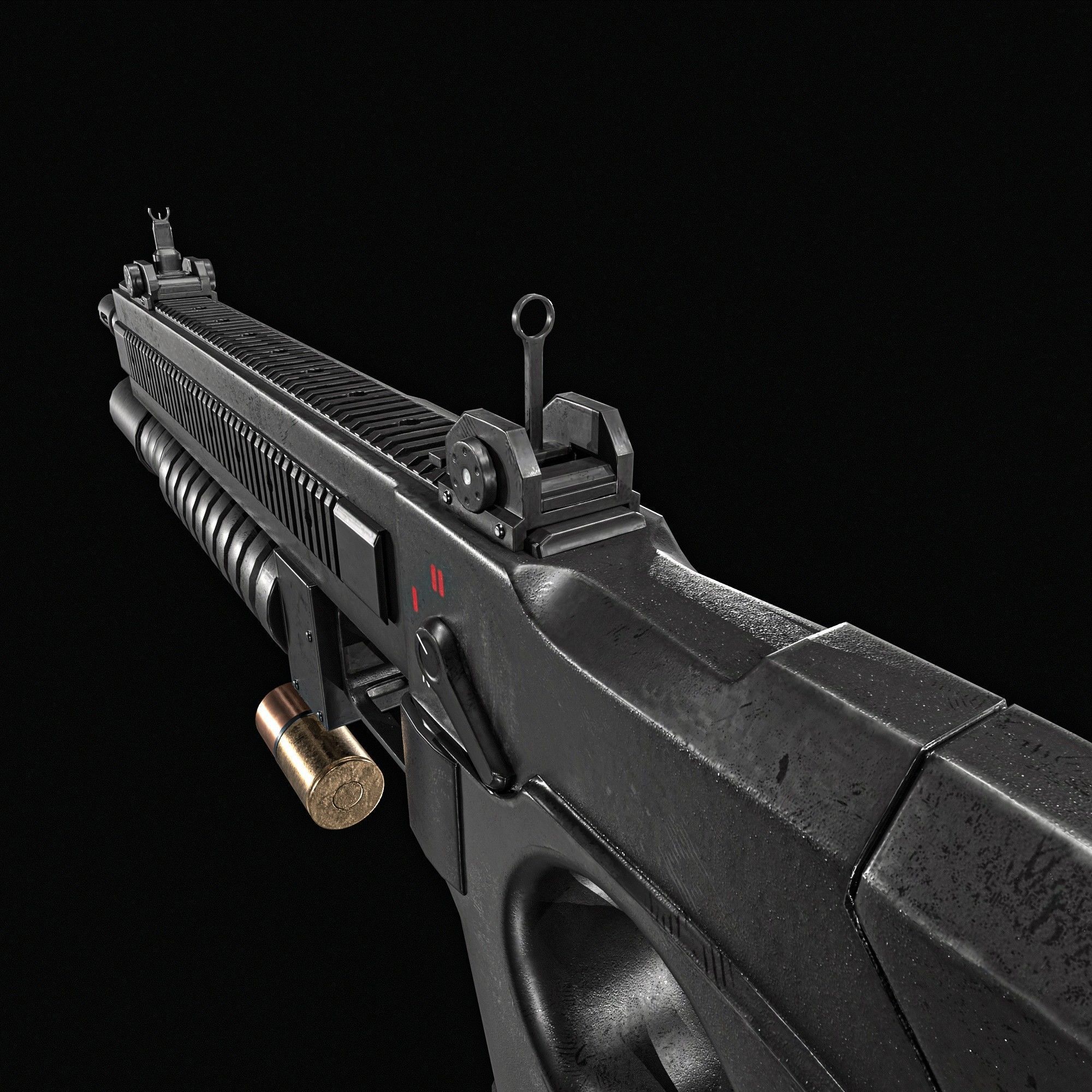 Modular Rifle Systems 3D model Modular Rifle Caseless MR-C VR / AR / low-poly | CGTrader