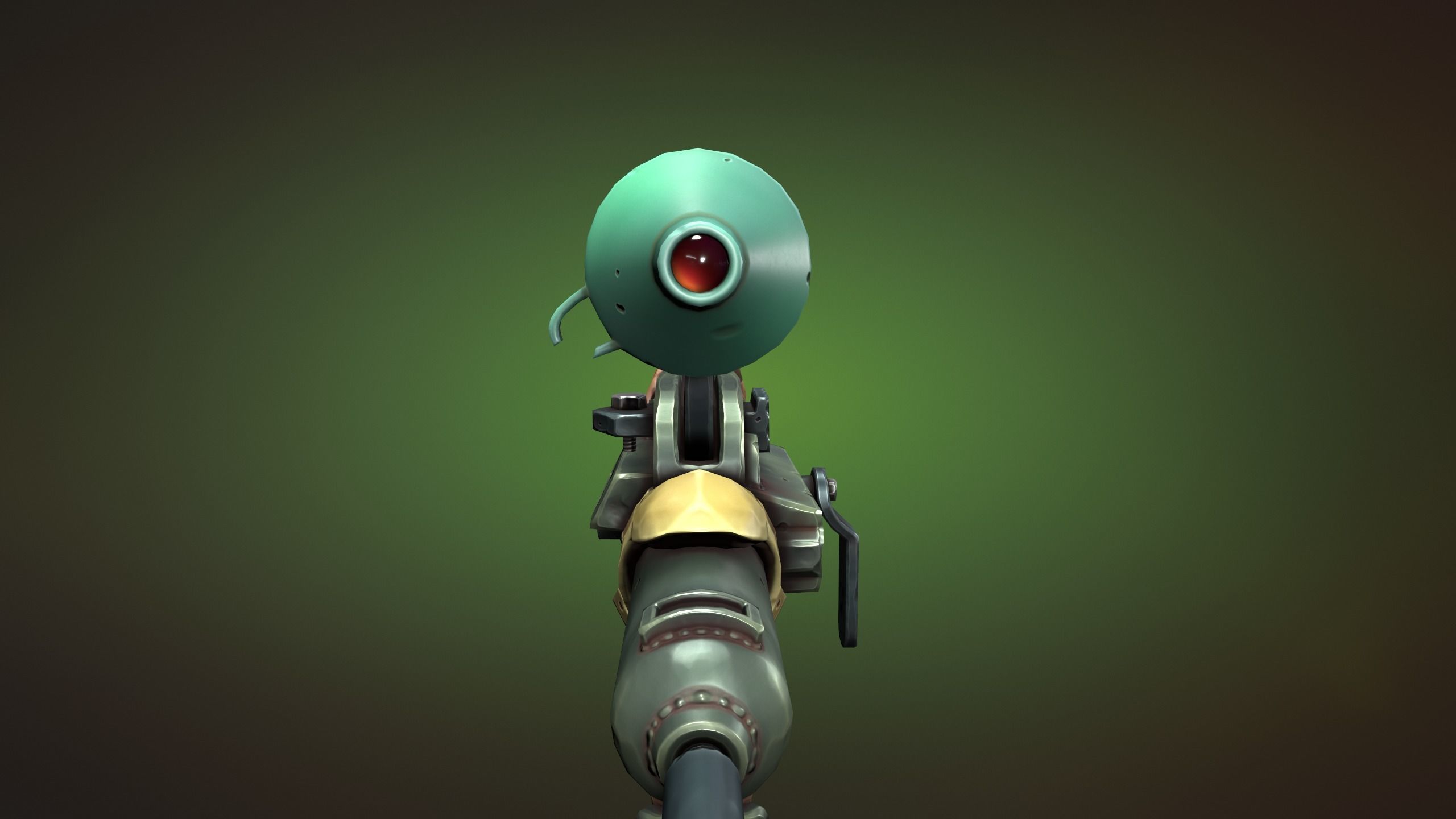 Desert sniper rifle Low-poly 3D model_13