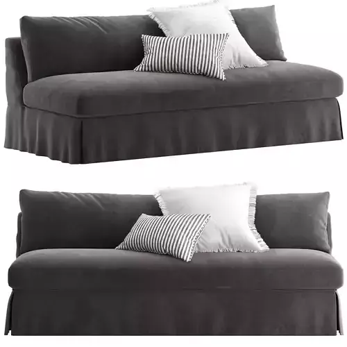 CB2 Slip Raven Sofa