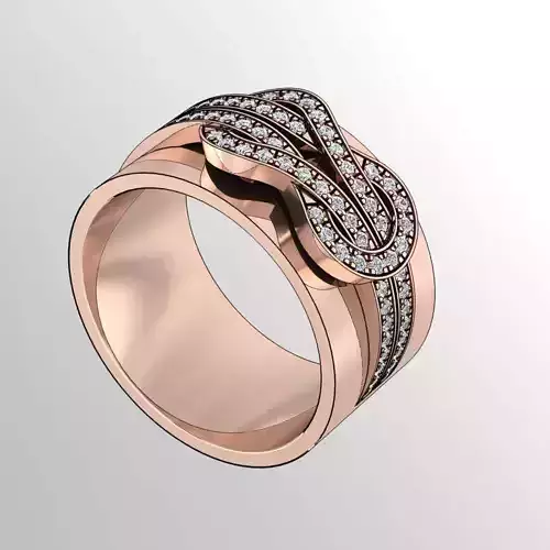 Chance Infinie Diamond  Ring 3D print model