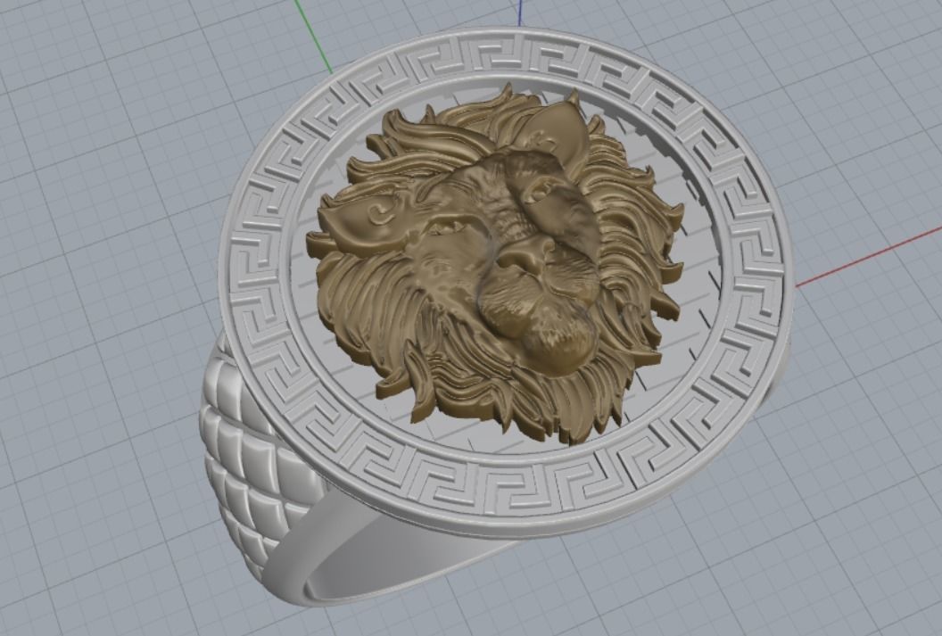 Leo ring 3D print model_13