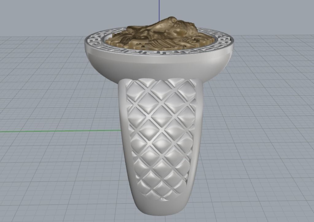 Leo ring 3D print model_15