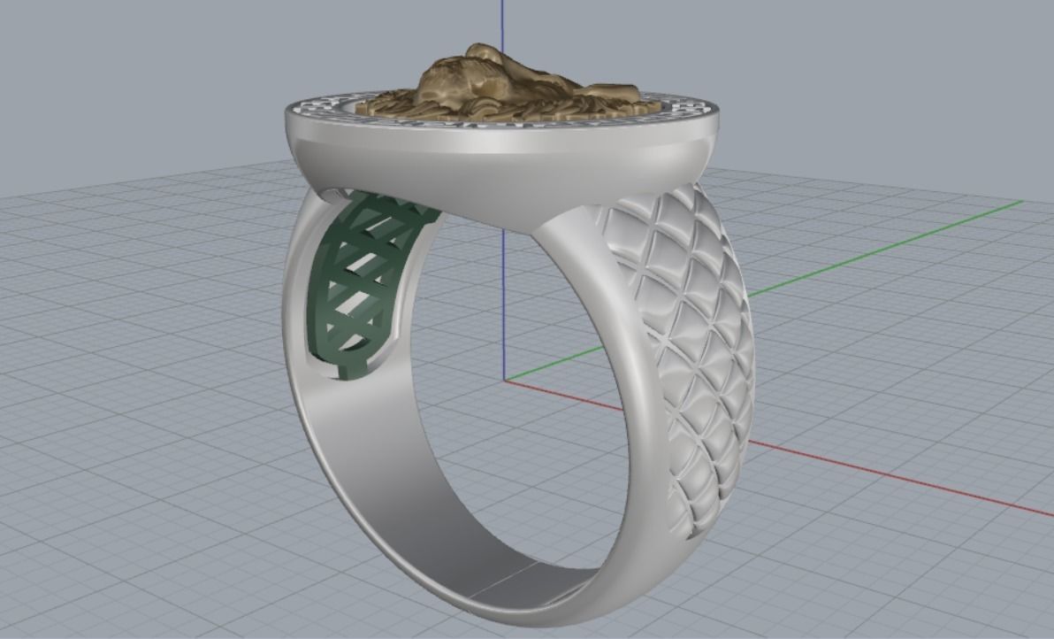 Leo ring 3D print model_21