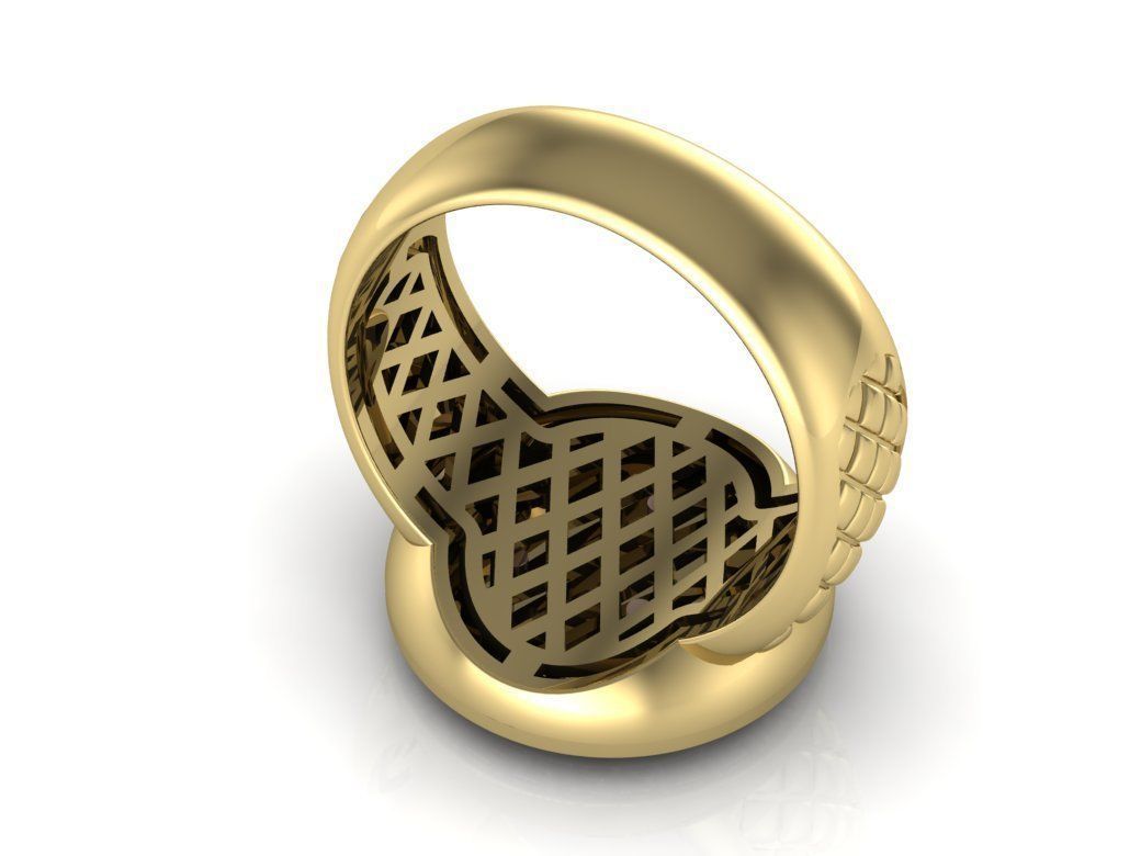 Leo ring 3D print model_4