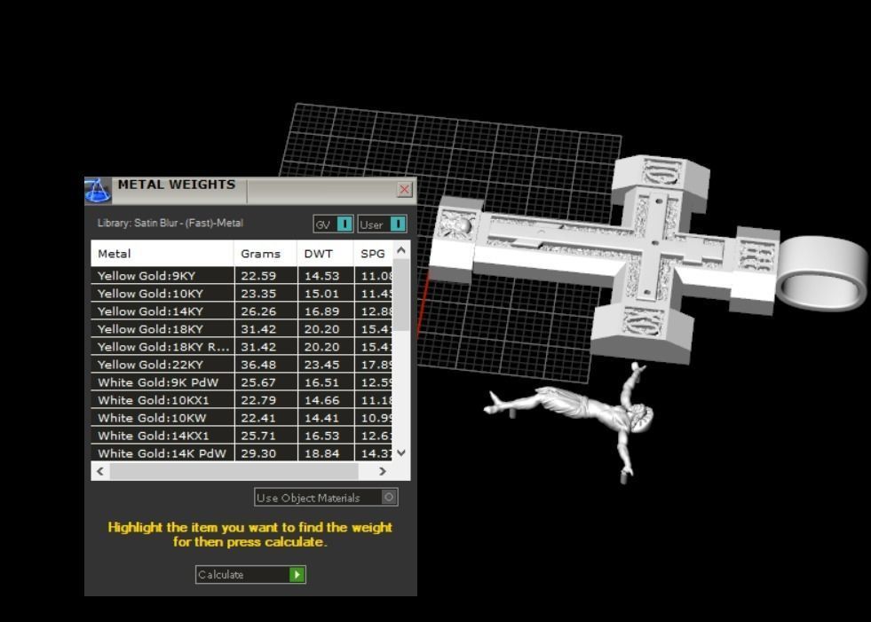 Cross pendant 3D print model_7