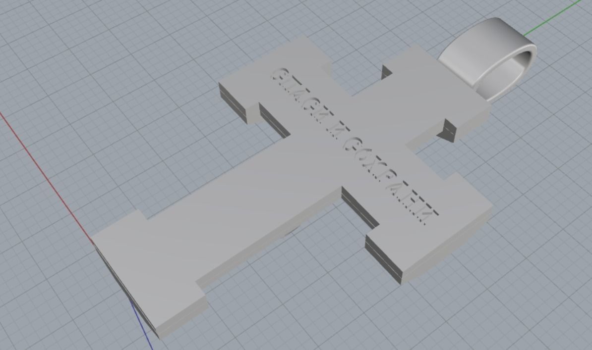 Cross pendant 3D print model_11