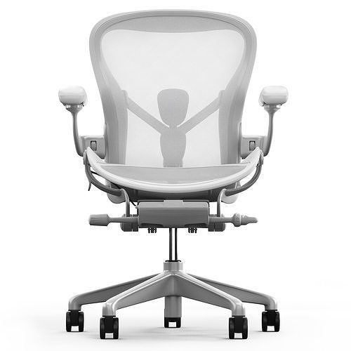 Chair Herman Miller Aeron 3D model 4