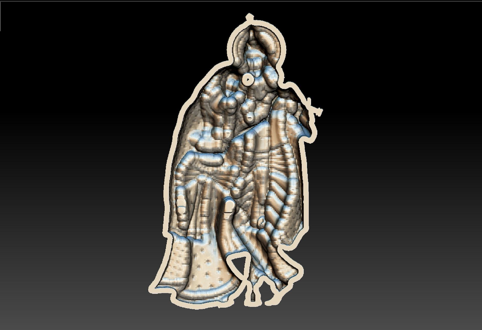 RATHA KIRSHNA 3D print model_3