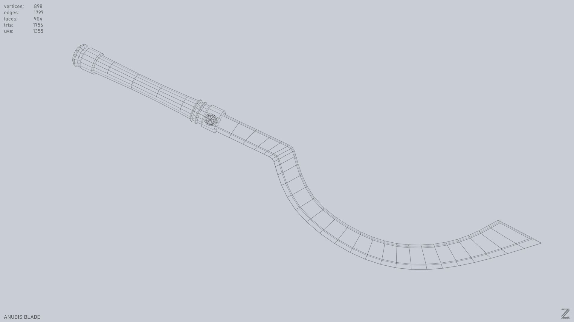 Anubis blade Low-poly 3D model_15