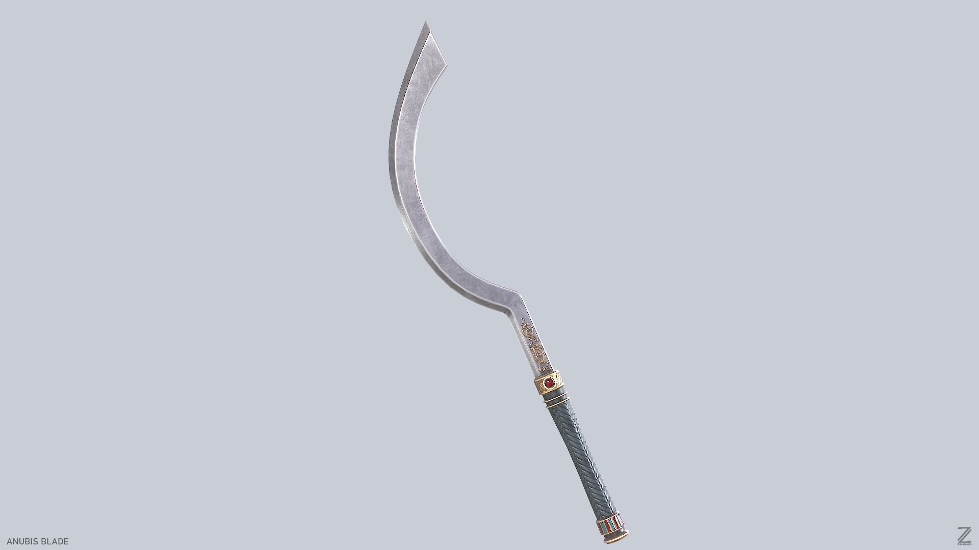 Anubis blade Low-poly 3D model_5