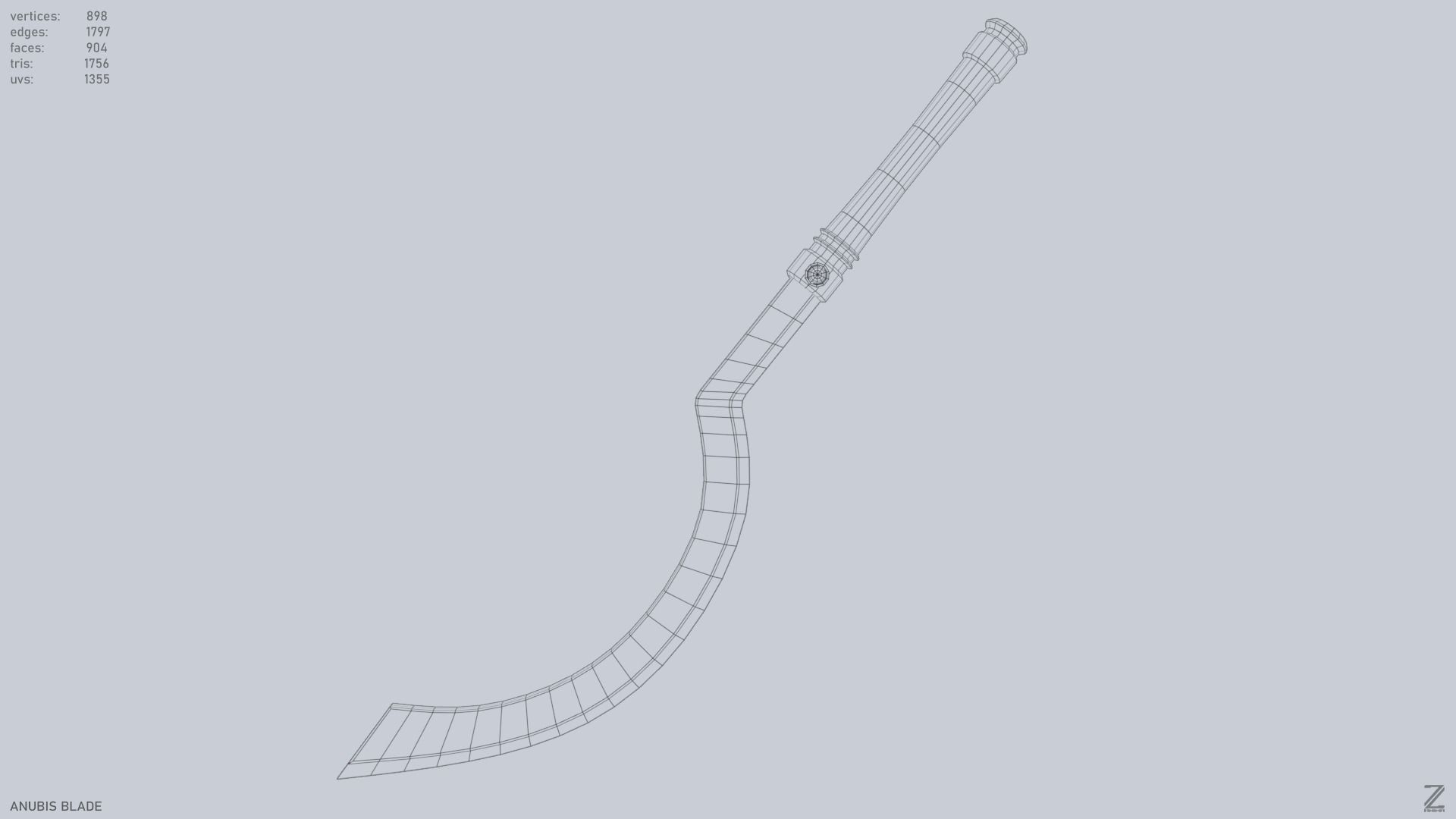 Anubis blade Low-poly 3D model_12