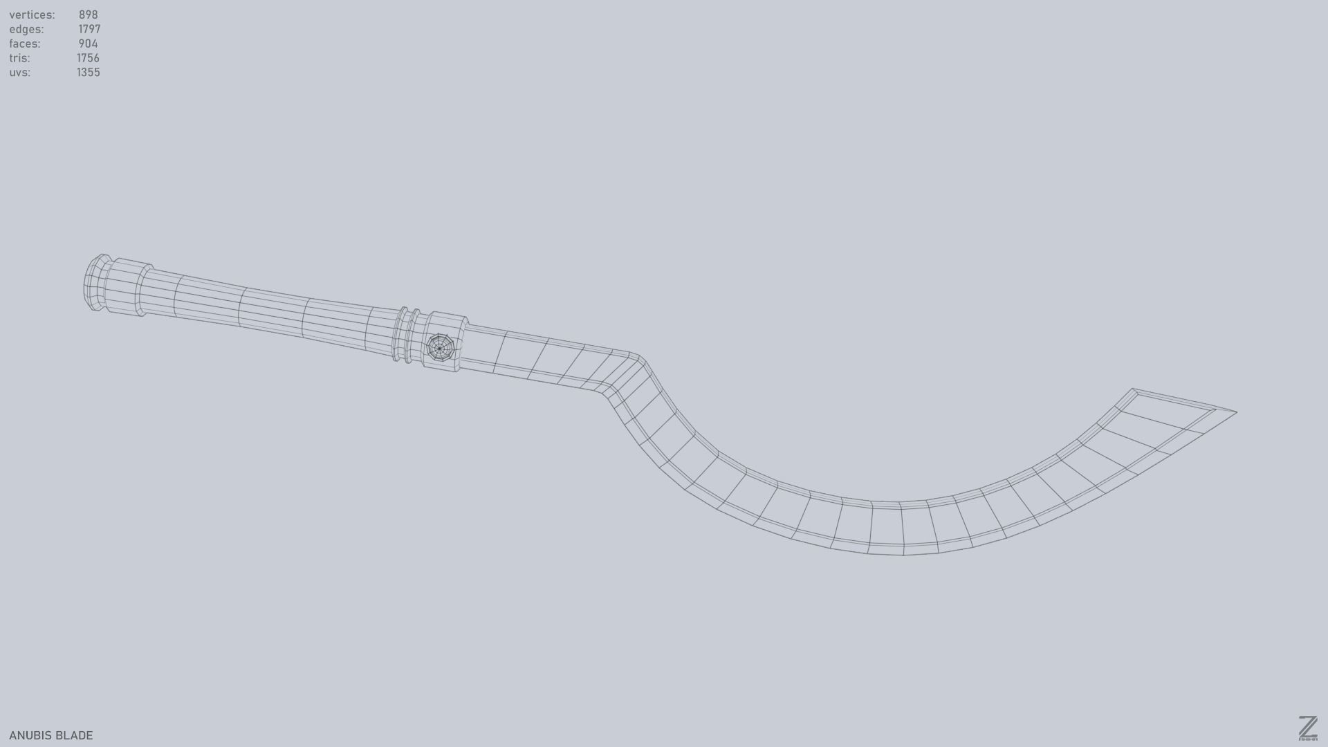 Anubis blade Low-poly 3D model_13