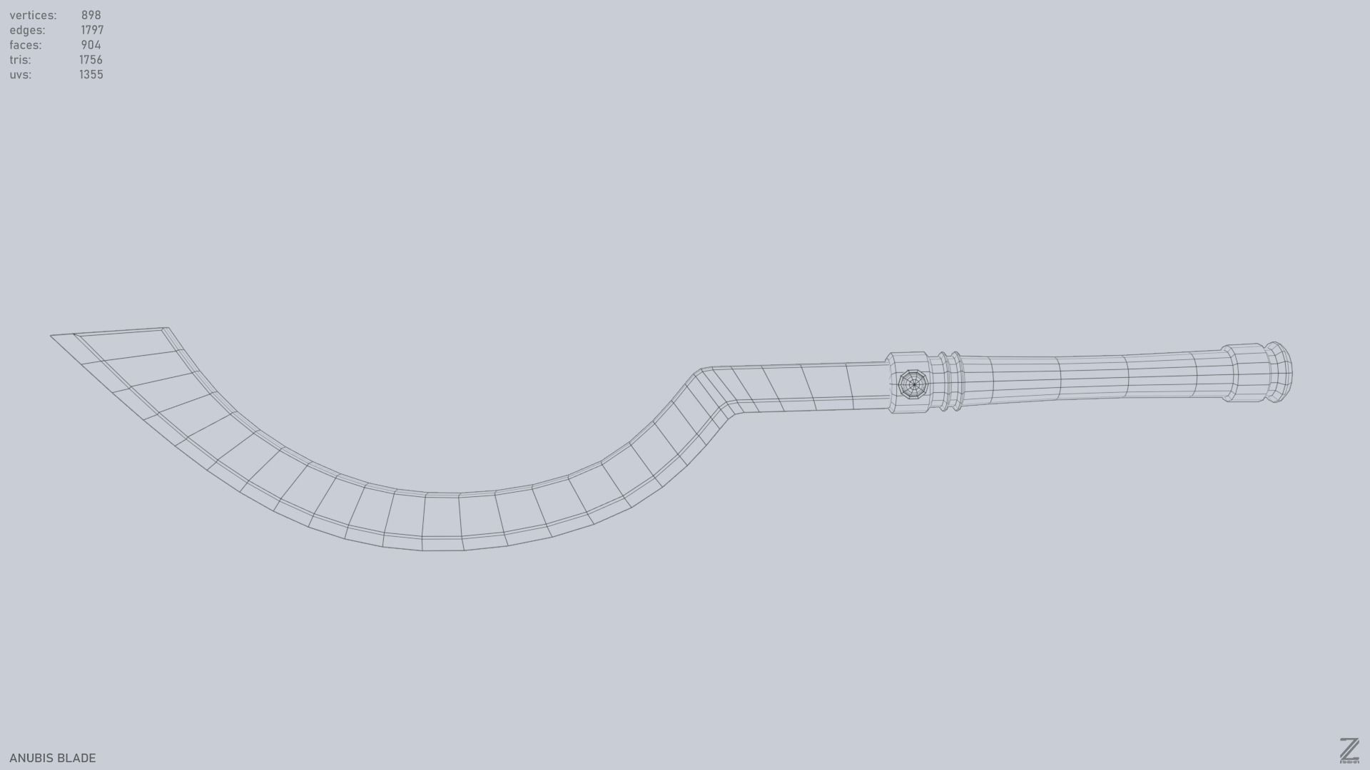 Anubis blade Low-poly 3D model_11