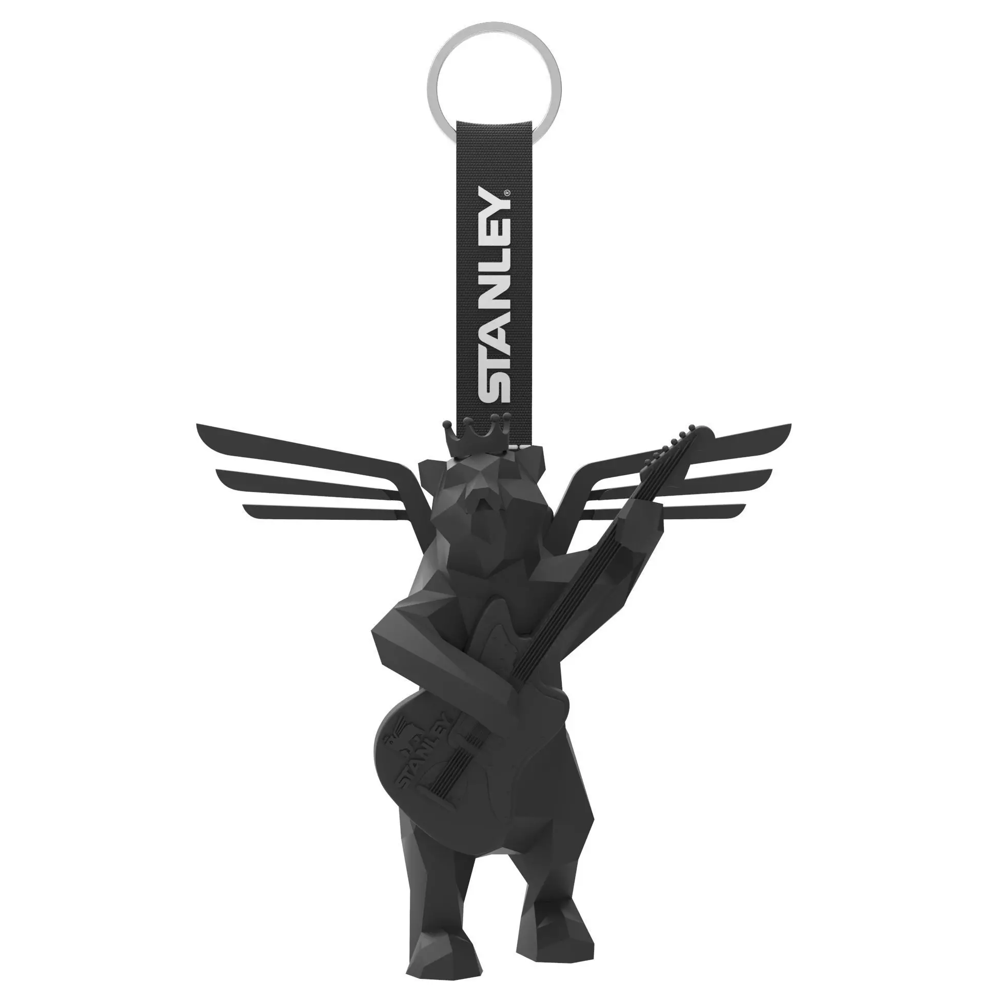 bear keychain guitar 3D print model