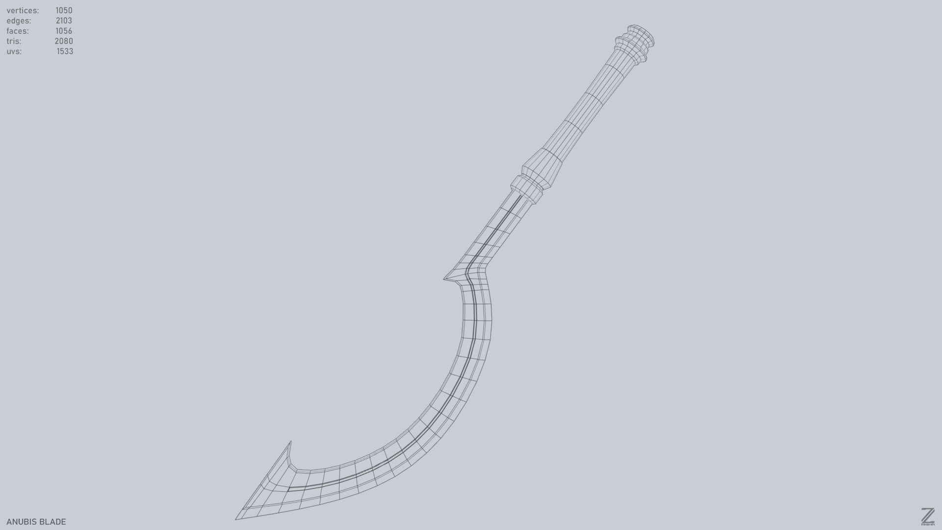 Anubis blade Low-poly 3D model_12