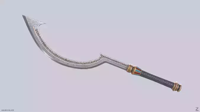Anubis blade Low-poly 3D model