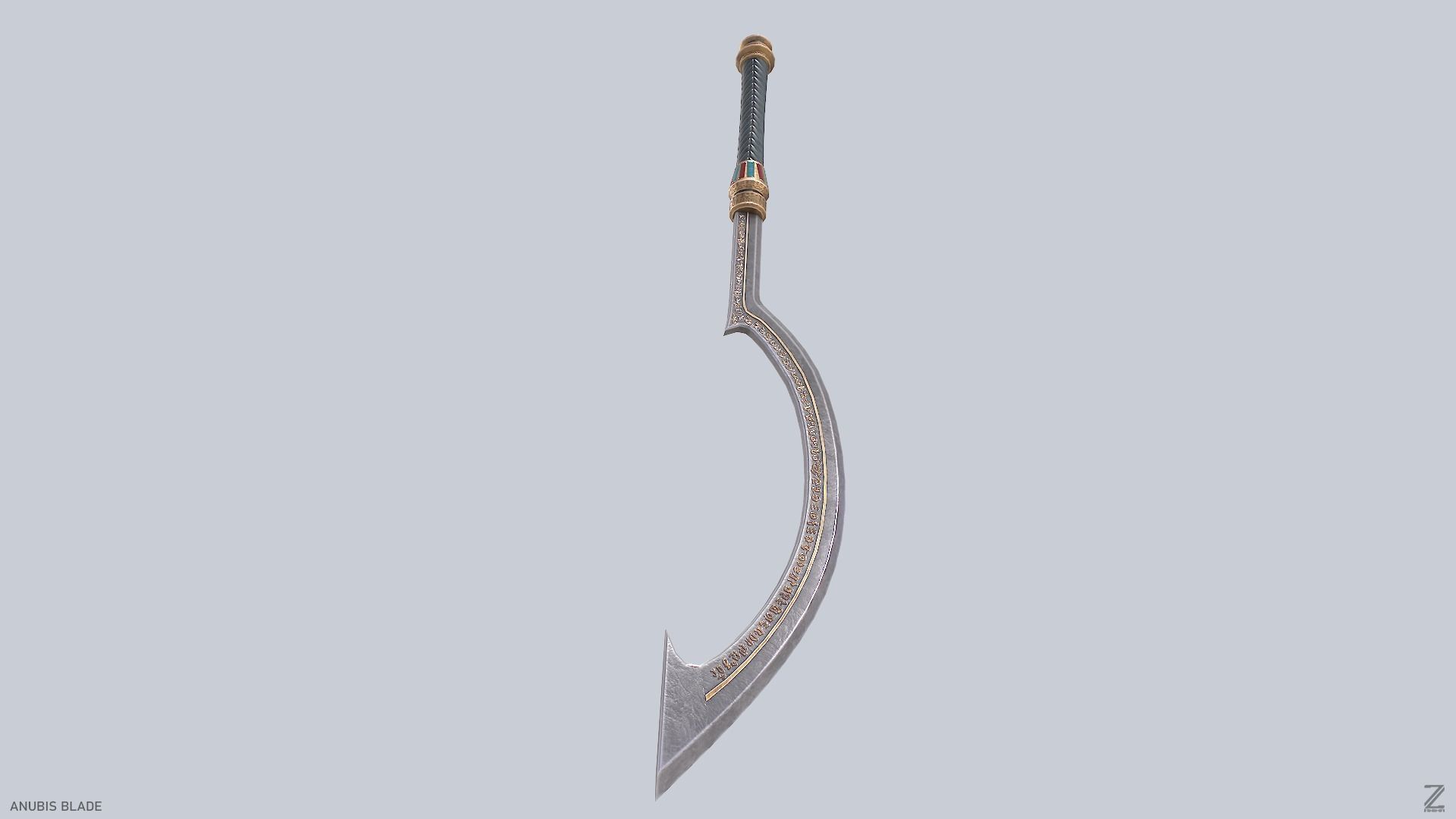 Anubis blade Low-poly 3D model_8