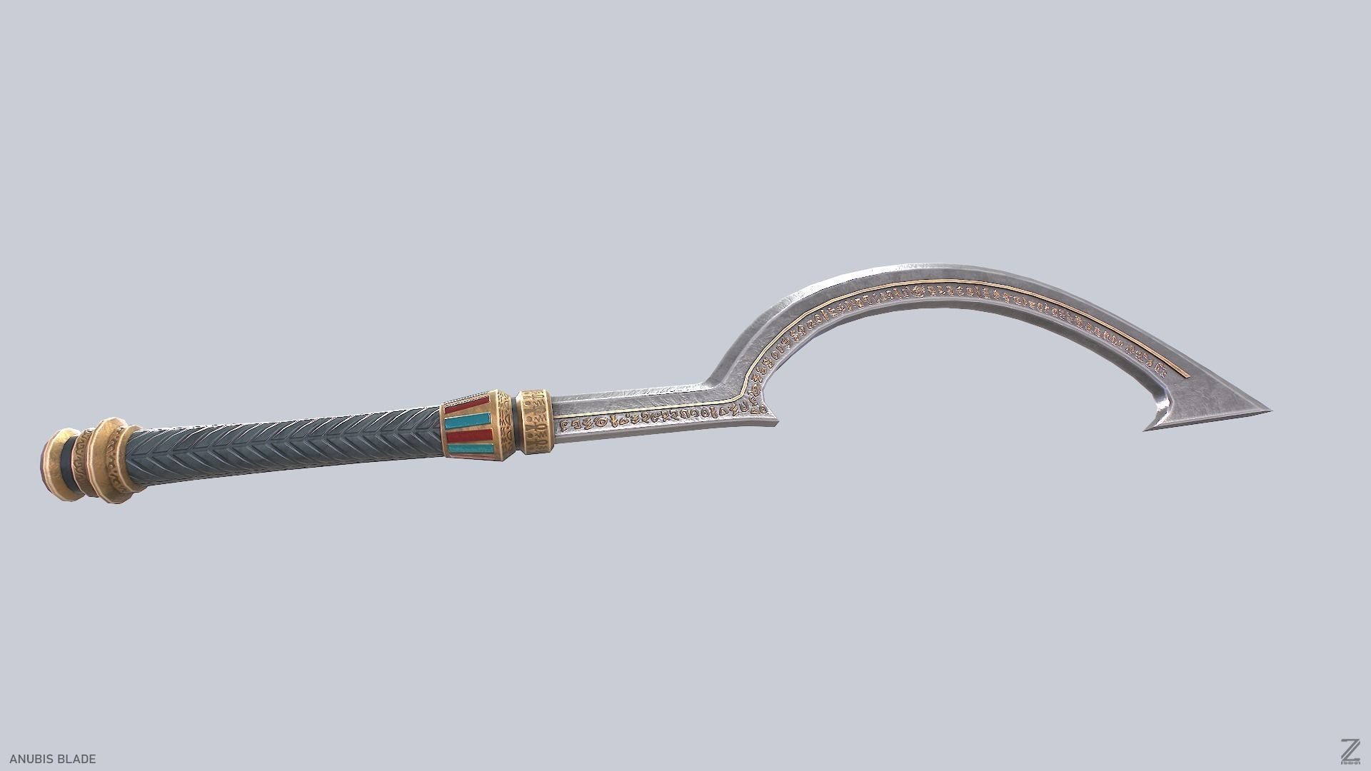 Anubis blade Low-poly 3D model_7