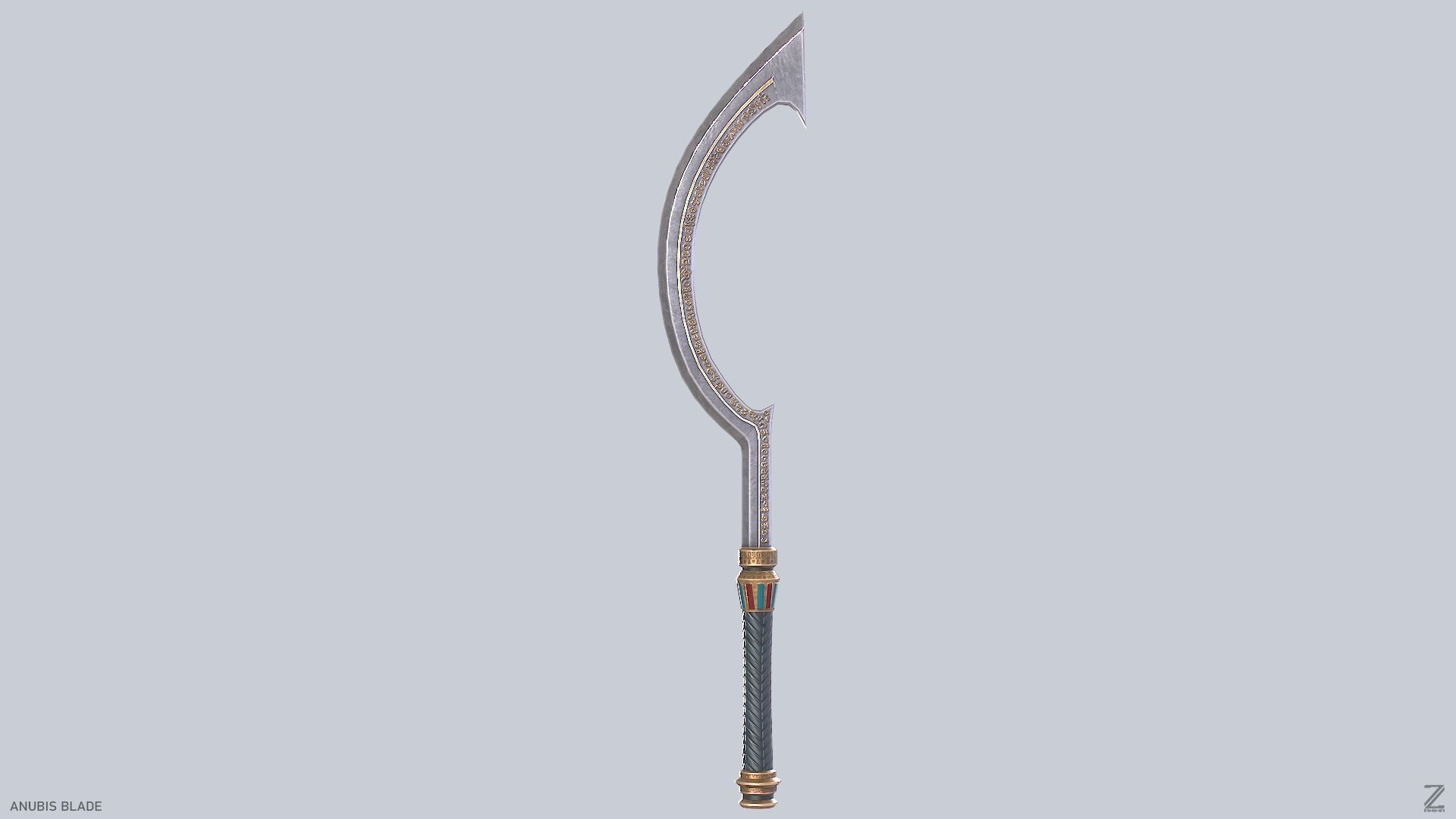 Anubis blade Low-poly 3D model_2