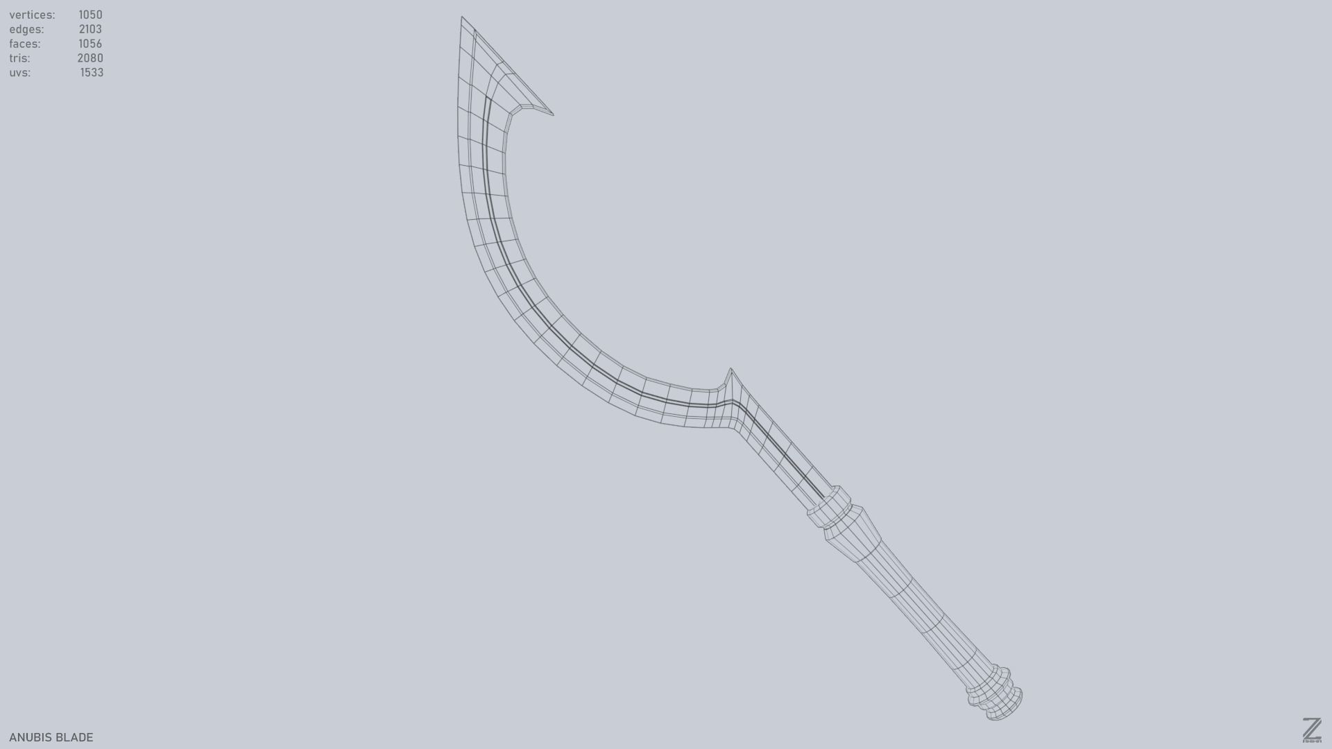 Anubis blade Low-poly 3D model_10