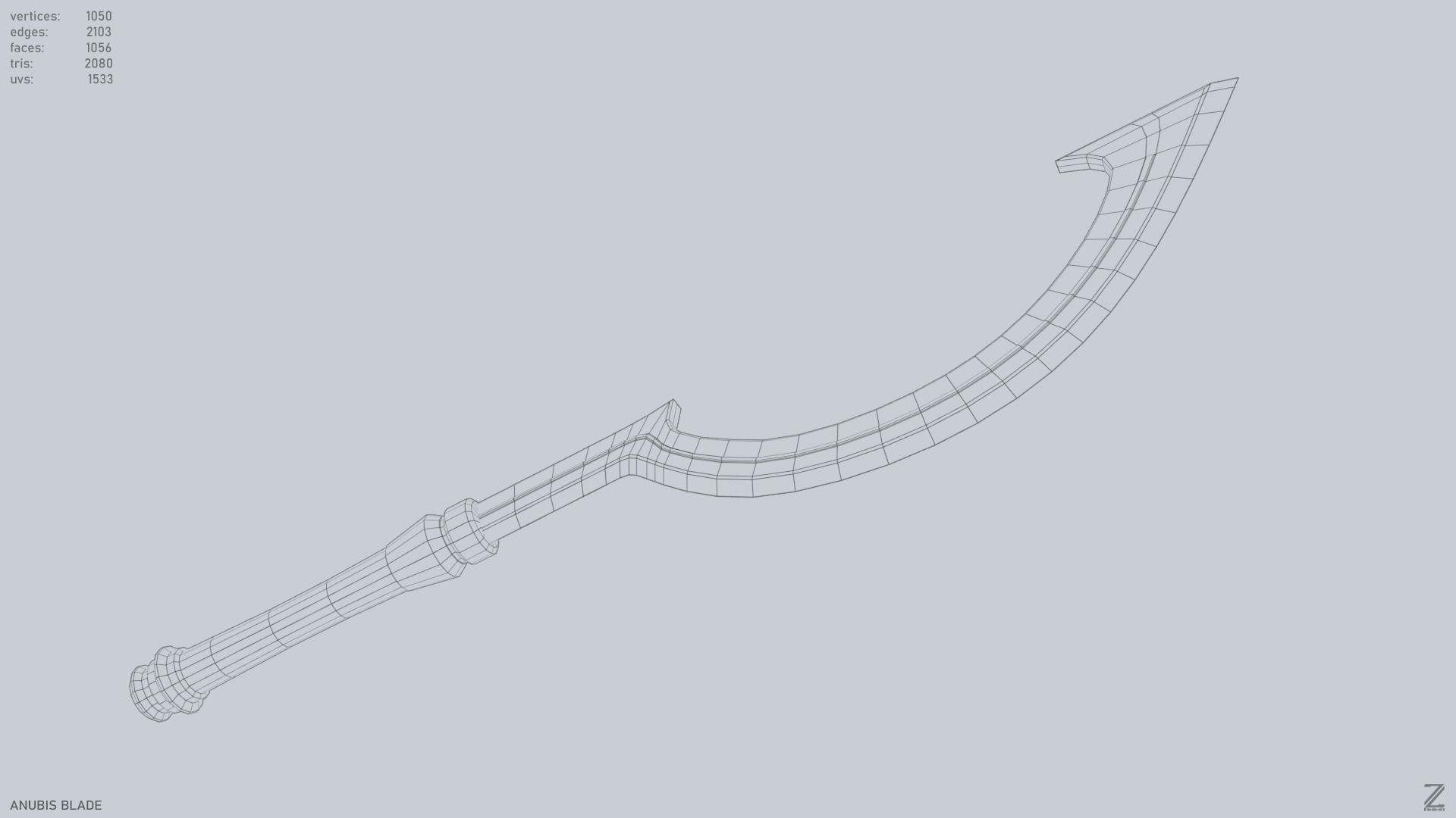 Anubis blade Low-poly 3D model_14
