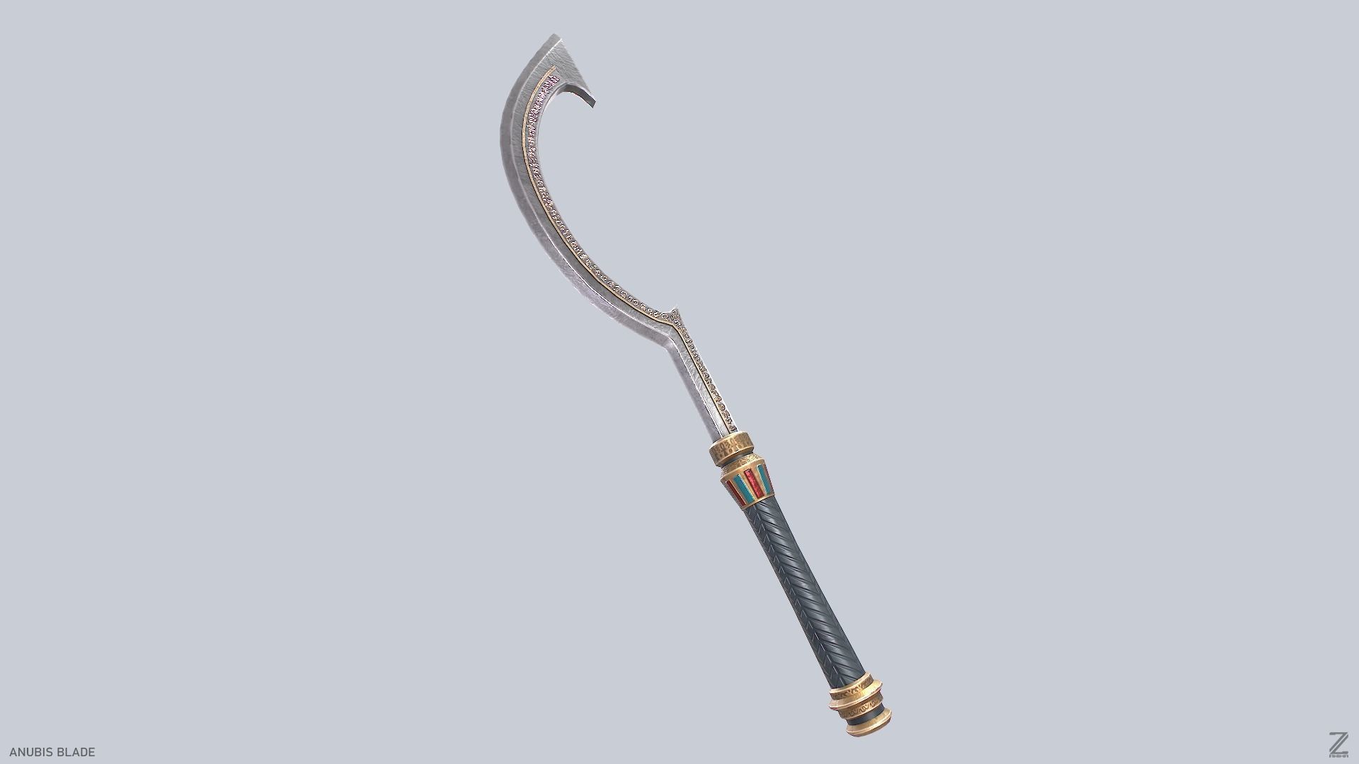 Anubis blade Low-poly 3D model_6
