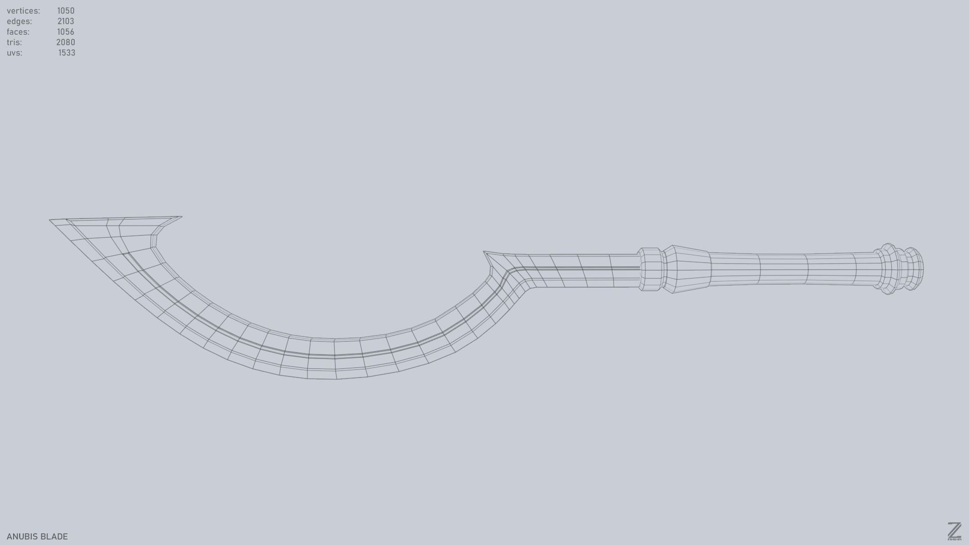 Anubis blade Low-poly 3D model_11