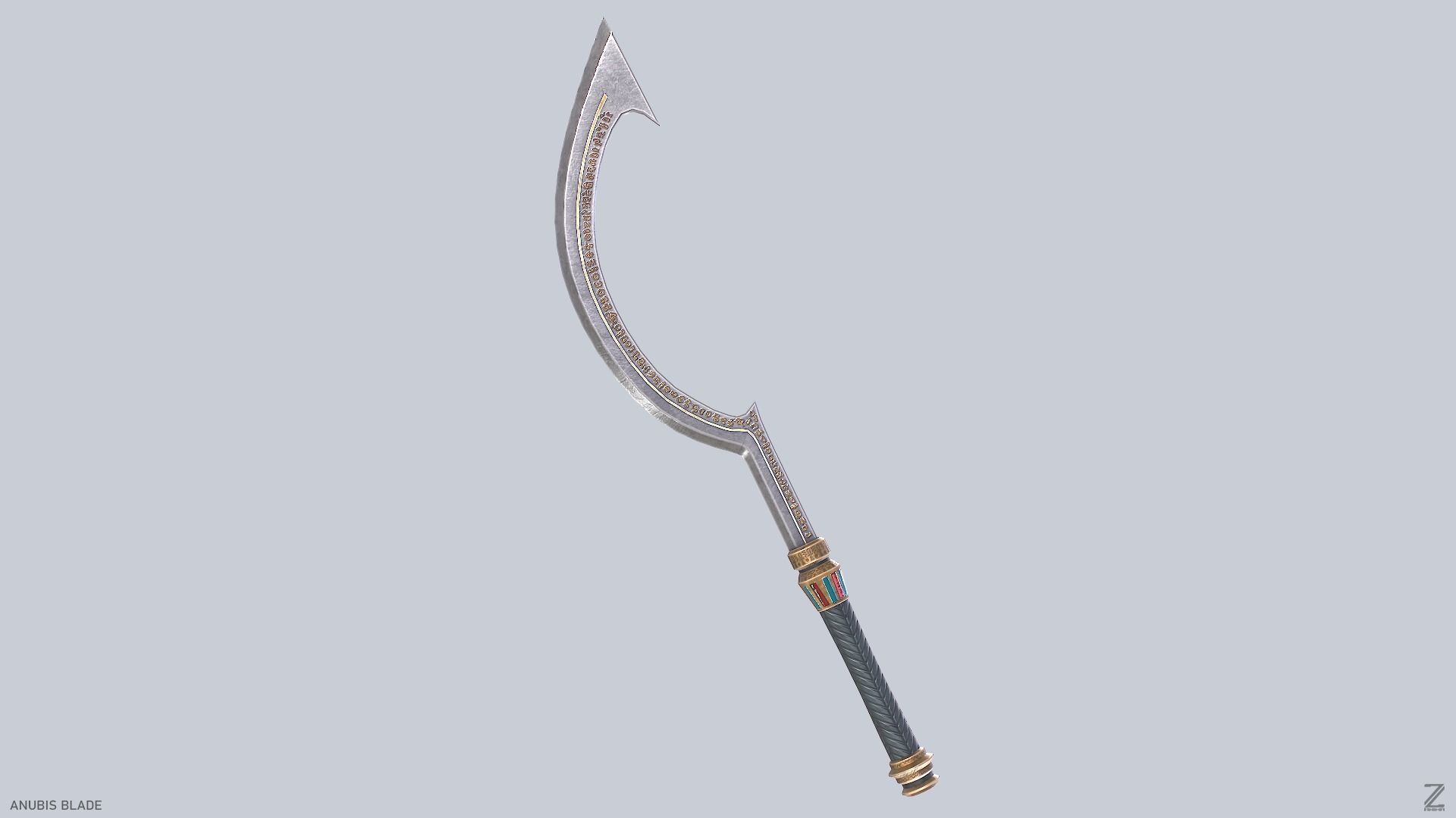 Anubis blade Low-poly 3D model_5