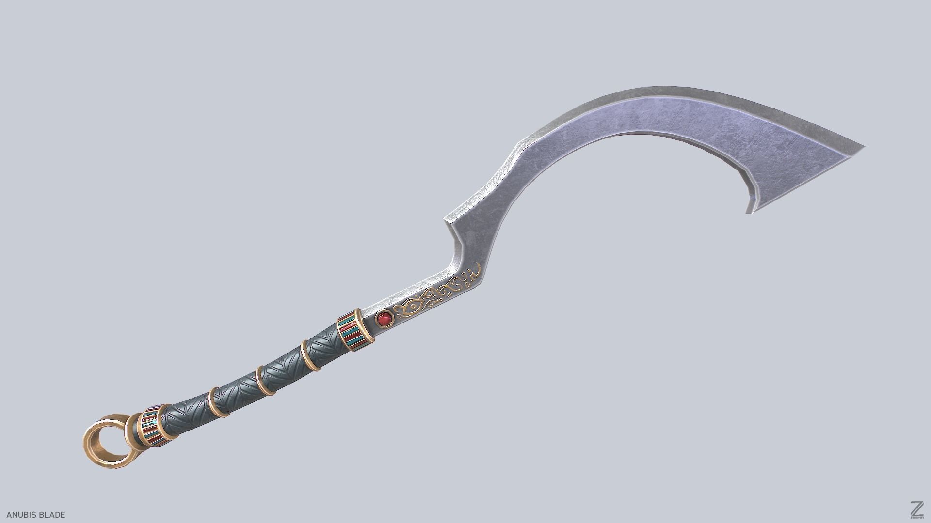 Anubis blade Low-poly 3D model_7
