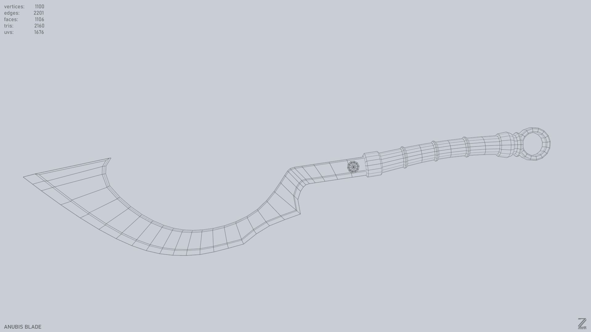 Anubis blade Low-poly 3D model_11