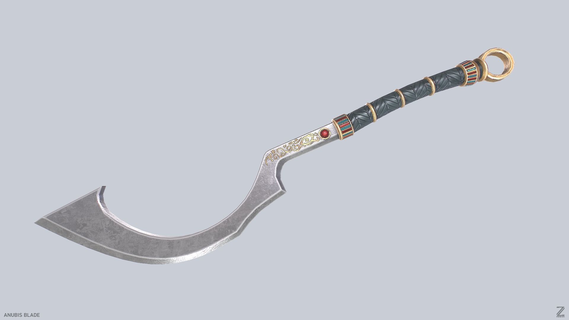 Anubis blade Low-poly 3D model_4