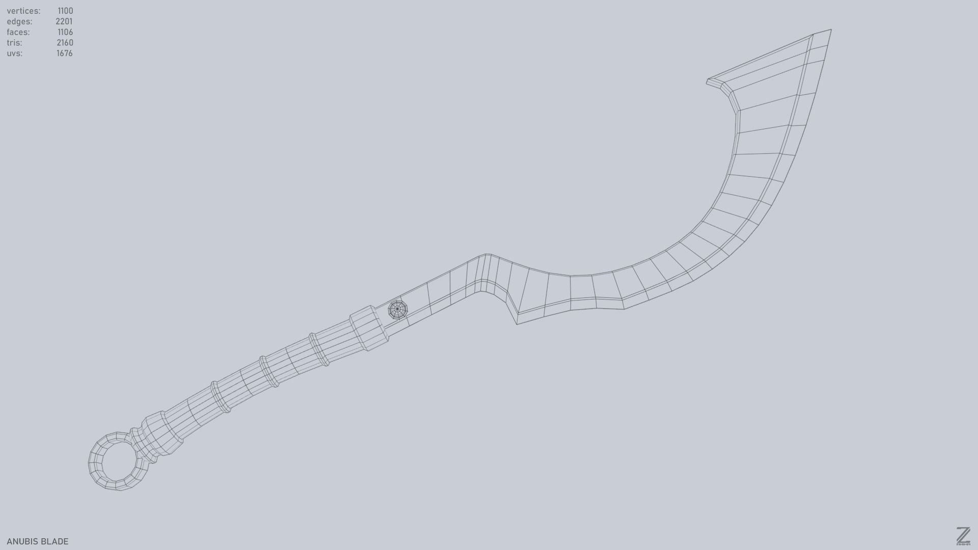 Anubis blade Low-poly 3D model_14