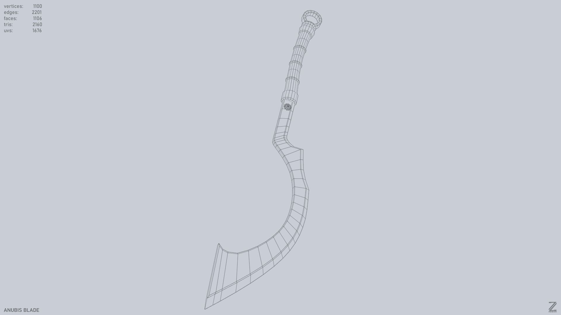 Anubis blade Low-poly 3D model_12