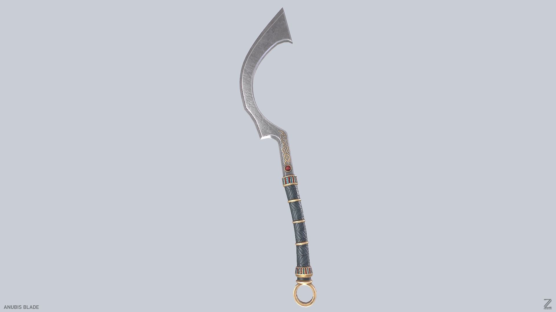 Anubis blade Low-poly 3D model_6