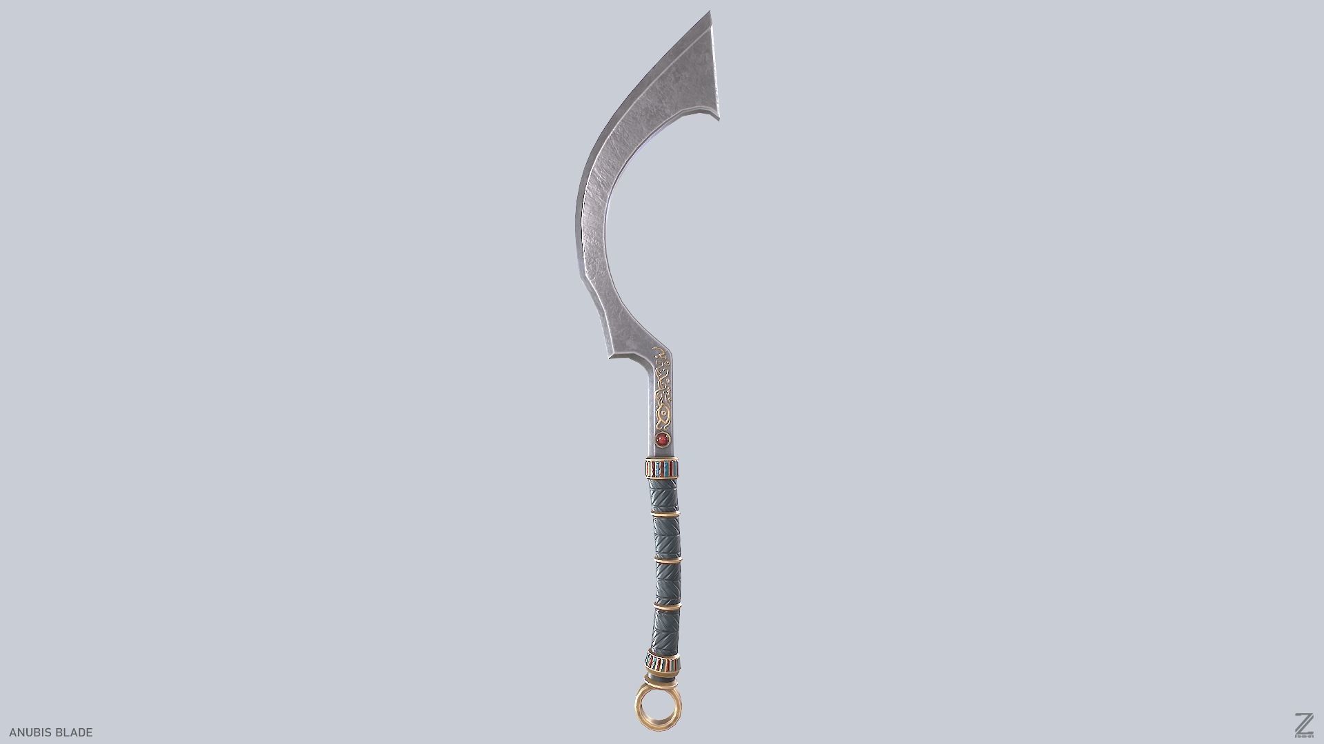 Anubis blade Low-poly 3D model_2